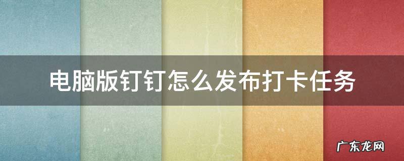 钉钉怎么发起打卡任务 电脑版钉钉怎么发布打卡任务
