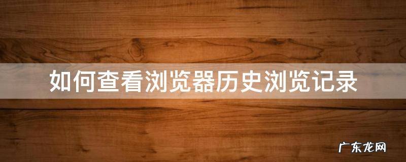 如何查看浏览器历史浏览记录 浏览器怎么查看历史浏览记录