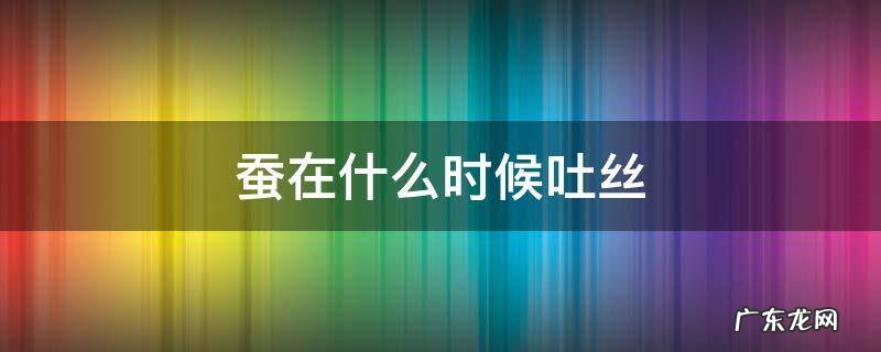 蚕在什么时候吐丝 蚕什么时候吐蚕丝的