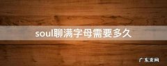 soul聊满字母需要多久 soul聊满一个字母要多久
