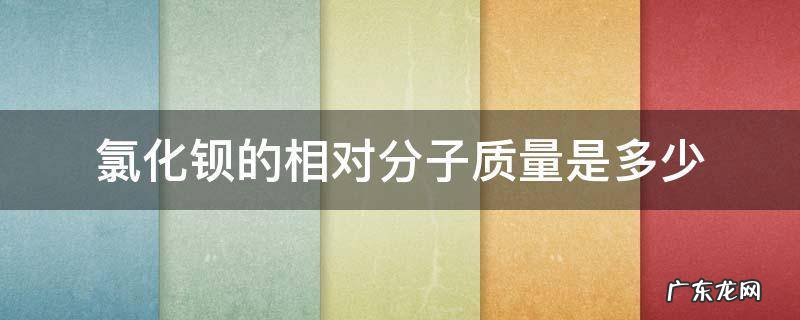 硫酸钡的相对分子质量是多少 氯化钡的相对分子质量是多少