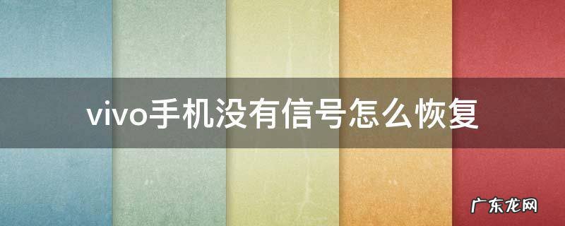 vivo手机没信号是什么原因怎么处理 vivo手机没有信号怎么恢复
