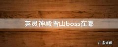 英灵神殿怎么过雪山 英灵神殿雪山boss在哪
