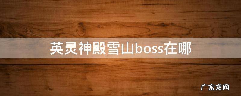 英灵神殿怎么过雪山 英灵神殿雪山boss在哪