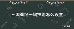 三国战纪电脑按键自定义 三国战纪一键技能怎么设置