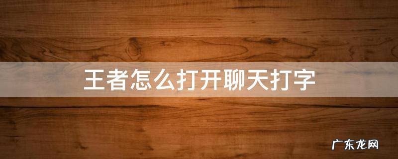 王者聊天怎么开启打字聊天 王者怎么打开聊天打字
