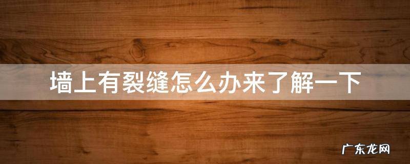 墙上出现裂缝怎么办 墙上有裂缝怎么办来了解一下