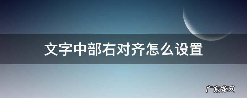 文字中部右对齐怎么设置 word文字中部右对齐怎么设置