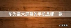 华为最大屏幕的手机是哪一款 华为最大屏幕的手机是哪一款2018