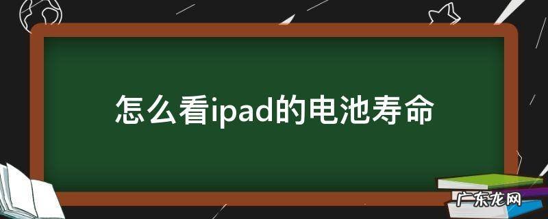怎么看ipad的电池寿命 怎么看ipad的电池寿命爱思助手