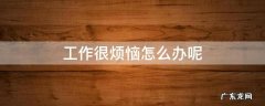 工作比较烦怎么办 工作很烦恼怎么办呢