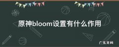 原神bloom开不开有什么区别 原神bloom设置有什么作用
