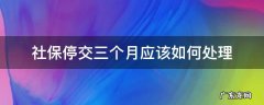 社保停交了三个月现在继续行么 社保停交三个月应该如何处理