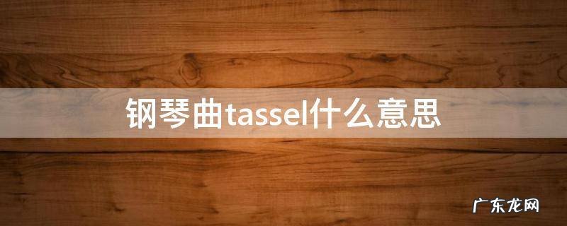 钢琴曲tassel什么意思 Tassel钢琴曲谱