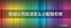 初创公司应该怎么分配股权呢 创业公司初期股权分配