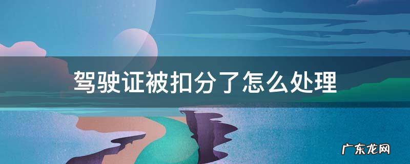 驾驶证被扣分了怎么处理 驾驶证被扣分了怎么处理方法