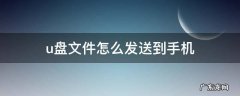 u盘文件怎么发送到手机 u盘文件怎么发送到手机上