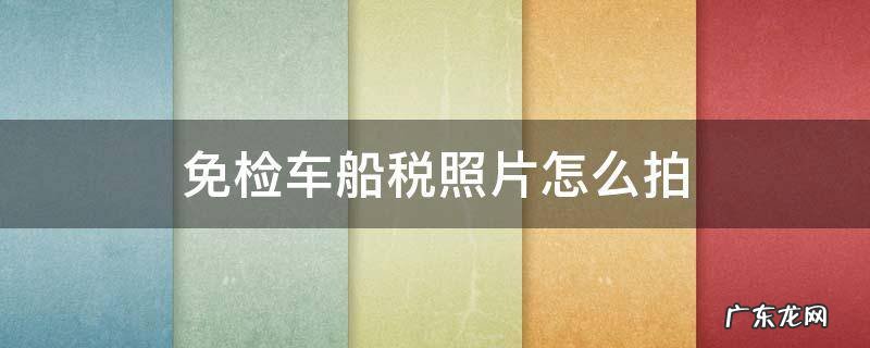 交管里面的免检车船税照片哪里弄 免检车船税照片怎么拍