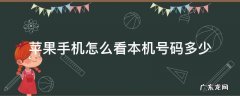 苹果手机怎么看本机号码多少 苹果手机怎么看本机号码多少新卡