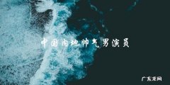 中国内地帅气男演员