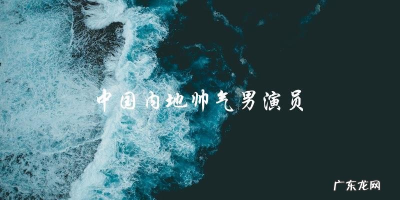 中国内地帅气男演员