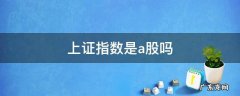 上证指数是a股吗 上证指数是不是就是a股