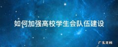 如何加强高校学生会队伍建设 为加强学生会建设