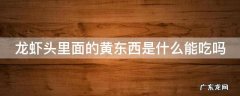 龙虾头里面的黄东西是什么能吃吗