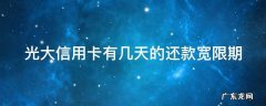 信用卡欠款低于5万不予立案 光大信用卡有几天的还款宽限期