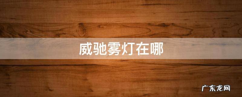 威驰雾灯在哪 威驰车雾灯在什么位置