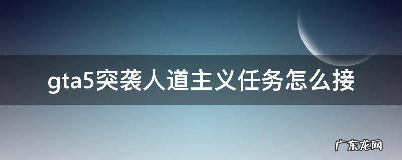 gta5突袭人道主义任务在哪里接? gta5突袭人道主义任务怎么接