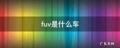 fuv是什么车型 fuv是什么车