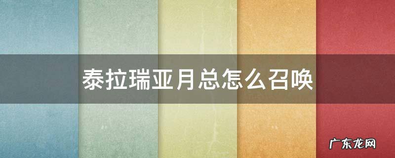 泰拉瑞亚月总怎么召唤不出来 泰拉瑞亚月总怎么召唤