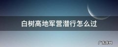白树高地潜入行动 白树高地军营潜行怎么过