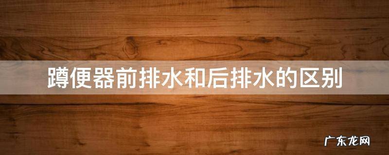 蹲便器前排水和后排水的区别 蹲便器的前排水和后排水的区别