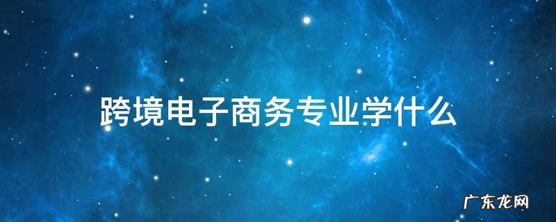 跨境电子商务专业学什么 跨境电子商务专业学什么就业方向
