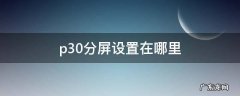 p30分屏怎么设置 p30分屏设置在哪里