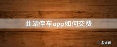 曲靖停车缴费用哪个app 曲靖停车app如何交费