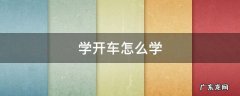 学开车怎么学 学开车怎么学mp3