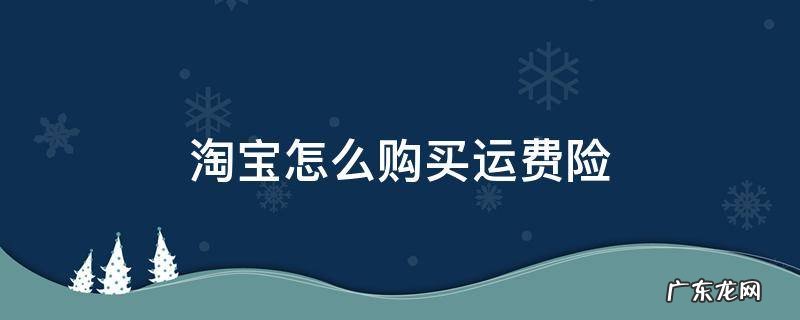 淘宝怎么购买运费险包月 淘宝怎么购买运费险