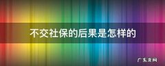 不交社保的后果是怎样的 不交社保的后果是什么