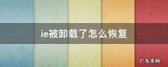 ie被卸载了怎么恢复 ie被卸载了怎么恢复win10