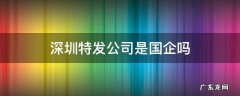 深圳特发算大公司吗 深圳特发公司是国企吗