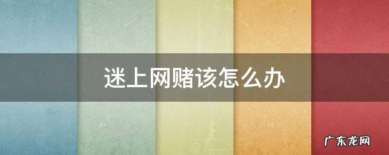 迷上网赌该怎么办 迷恋上网赌怎么办
