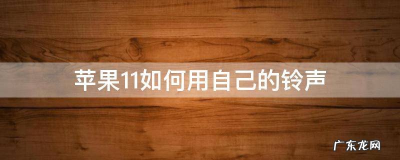 苹果11自己设置铃声怎么弄 苹果11如何用自己的铃声