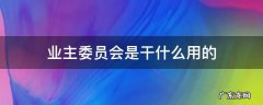 业主委员会是什么东西 业主委员会是干什么用的