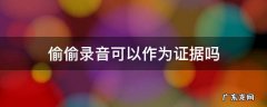 偷偷录音可以作为证据吗 偷偷录音能否作为证据