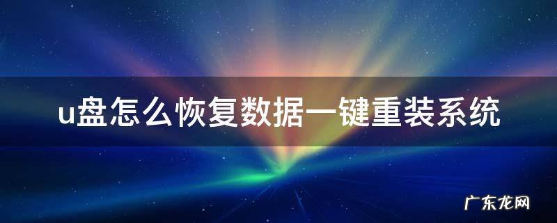 怎么从u盘恢复系统 u盘怎么恢复数据一键重装系统