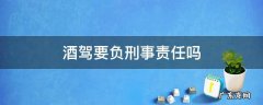 酒驾有什么刑事责任 酒驾要负刑事责任吗
