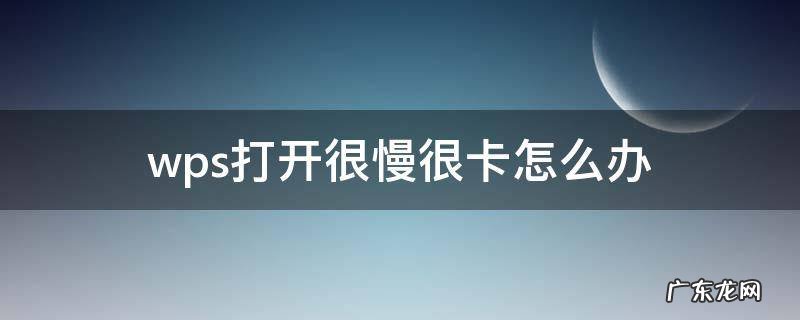wps2019打开很慢很卡怎么办 wps打开很慢很卡怎么办